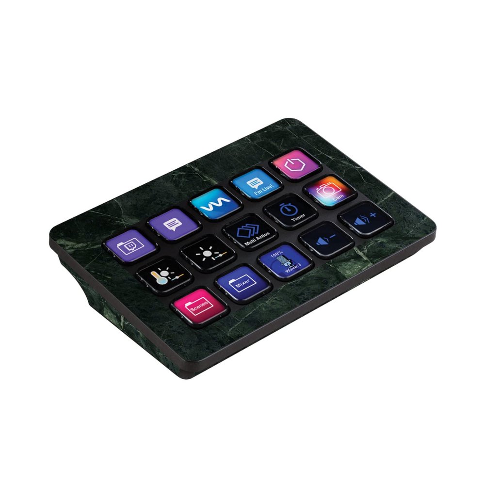 MightySkins Skin Compatible with Elgato Stream Deck MK.2 - Green Marble | Protective, Durable, and Unique Vinyl Decal wrap Cover | Easy to Apply, Remove, and Change Styles | Made in The USA