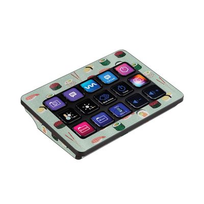 MightySkins Glossy Glitter Skin Compatible with Elgato Stream Deck MK.2 - Sushi | Protective, Durable High-Gloss Glitter Finish | Easy to Apply, Remove, and Change Styles | Made in The USA