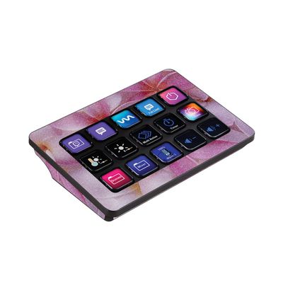 MightySkins Glossy Glitter Skin Compatible with Elgato Stream Deck MK.2 - Flowers | Protective Durable High-Gloss Glitter Finish | Easy to Apply, Remove, and Change Styles | Made in The USA