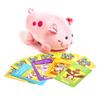 Cuddle Barn - Jiggly Wigglies Piggy | Animated Interactive Stuffed Animal Pig Plush Toy Game Plays Pop Goes The Weasel and Comes with Cards, 11 inches view 1