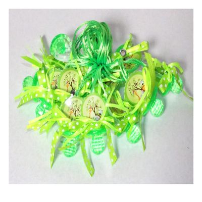 RBN Jungle Animal Theme Baby Shower | Jungle Safari Noah's | Set of 12 Diamond Cut Pacifiers Necklace | Baby Shower Decorations | Favors | Prize, green, 1 Count (Pack of 12)