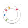 6Pcs Transparent Baby Rattles - Portable Baby Toy Rings with Visible Rolling Beads, Plastic Hand Bell Shaker,Easy-Grasp for Sensory Play Newborn Toddler (3.14 * 3.14 * 0.62in) view 3