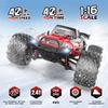 DEERC 9500E 1:16 Scale All Terrain RC Car, 4x4 High Speed 40 KPH RC Truck, 2.4Ghz Remote Control Truck with 2 Batteries, Off-Road Monster Truck for Adults Kids view 4