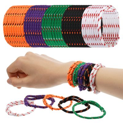 Kigeli Neon Rope Friendship Bracelets Bulk for Kids Paracord Bracelets Woven Adjustable Bracelets in 5 Assorted Colors Christmas Goody Bag Stuffers Girls Boy Party Favors(145 Pieces)