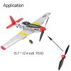 FLYCOLOR 3 Sets P51 Rc Plane Propeller with Propeller Savers and Adapters for VOLANTEXRC 761-5 Airplane and Tr-p51d view 3