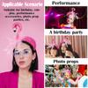 FERCAISH New Flamingo Headband, Hawaii Creative Flamingo Headdress Halloween Decorations Children's Headwear Cosplay Props view 4