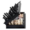 KAILE 10" Magnetic Chess Sets - 3 in 1 Travel Chess Checkers Backgammon Set with Folding Case - Portable Elastic Bag view 1