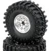 HOBBYSOUL RC 1.9 Beadlock Wheels Rims Silver & XL Size 1.9 Tires 4.75" (121mm) Fit 1/10 Crawler Redcat Gen8 Traxxas TRX-4 Tamiay CC01 Axial SCX10 Mud Rock Crawler Badland Terrain, (4-Pack, Assembled) view 4