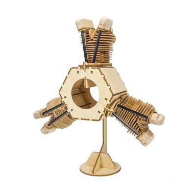 Wooden Dummy Scale Engine-50mm one/Three/Five-Cylinder Combo (VA0553)
