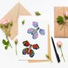 AhlsenL 25 PCS Flying Butterfly Toy, Flying Butterfly Wind up Butterfly Toy Butterfly Card Rubber Band Powered Toy for Wedding Birthday Party Book and Greeting Cards(Upgrade 25 Styles) view 3