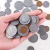 100 Pcs Fake Coins for Kids Learning,Plastic Play Coins for Teaching,20 Pennies, 20 Nickels, 20 Dimes, 20 Quarters, 20 Half-Dollars for Kids Pretend Play Store Or Cash Register view 3