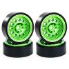 MRC 1.0 Beadlock Wheels RC Metal Bead Lock Wheel Rims Upgrades Aluminum Accessories for 1/24 1/18 SCX24 Deadbolt RC Car C10 Jeep Betty (Green) view 1