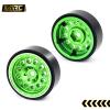 MRC 1.0 Beadlock Wheels RC Metal Bead Lock Wheel Rims Upgrades Aluminum Accessories for 1/24 1/18 SCX24 Deadbolt RC Car C10 Jeep Betty (Green) view 2