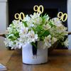 10-Pack Double Sided Glitter 90th Birthday Centerpiece Anniversary Centerpiece Sticks, Number 90 Table Topper Cake Topper for 90th Birthday Anniversary Table Party Decorations (Double Sided gold) view 4