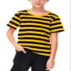 Boys Black Yellow Striped Shirt Girls Bee Costume Kids Summer Short Sleeve Casual Tee Top 13-14 Years view 2