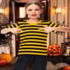 Boys Black Yellow Striped Shirt Girls Bee Costume Kids Summer Short Sleeve Casual Tee Top 13-14 Years view 3