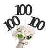10-Pack Double Sided Glitter 100th Birthday Centerpiece Anniversary Centerpiece Sticks, Number 100 Table Topper Cake Topper for 100th Birthday Anniversary Table Party Decorations (Double Sided black) view 1