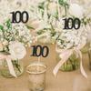 10-Pack Double Sided Glitter 100th Birthday Centerpiece Anniversary Centerpiece Sticks, Number 100 Table Topper Cake Topper for 100th Birthday Anniversary Table Party Decorations (Double Sided black) view 4