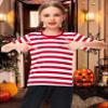 Boys Red White Striped Shirt Girls Waldo Costume Kids Summer Short Sleeve Crewneck Tee Top 13-14 Years view 3