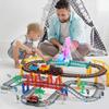 Electric Toddler Train Set with Sounds & Lights, Track Toy Playset for Kids view 2