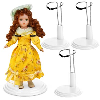 STOBOK White Doll Stands Suppprt: 4pcs Doll Display Holder Action Figures Stand Figurine Stand for Mini Dolls
