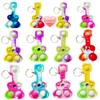 20 Packs Rainbow Bulk Music Mini Pop Guitar Bubble Fidget Keychain Gift for Easter Kids Boys Girls Beach Party Favors and Classroom Student Prize view 1