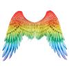 Alodidae 3D Angel Wings Costume with Elastic Straps Halloween Party Mardi Gras Cosplay Accessory (Rainbow Pride) view 1