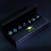 Mini Planet Iridescent Polyhedral Handmade Dungeons and Dragons DND Sharp Edge Dice Set view 4