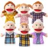 6 Pcs Family Hand Puppets 12 Inch Grandparents, Mom & Dad, Brother & Sister Plush Hand Puppet Toys Role-Play Toy Puppets for Kids Storytelling Imaginative Pretend Play Teaching Preschool(6 Family A) view 1