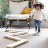 Little Partners Learn 'N Balance Toddler Balance Beam and Stepping Stones Set for Kids, Wooden Indoor Children's Activity Toy with 4 Colorful Stones, Portable Design, Hinged Sections view 2