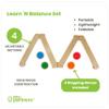 Little Partners Learn 'N Balance Toddler Balance Beam and Stepping Stones Set for Kids, Wooden Indoor Children's Activity Toy with 4 Colorful Stones, Portable Design, Hinged Sections view 3