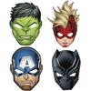 Assorted Avengers Paper Masks - 8 Pcs. | Multicolor Marvel Superhero Party Supplies | Perfect for Birthdays and Celebrations view 1