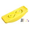 PHASFBJ Children Balance Board Sensory Integration Trainer, Kids Rocking Seesaw Plastic Balance Board with 3 Balls, Spinning Balance Board and Agility Trainer,Yellow,1 view 1