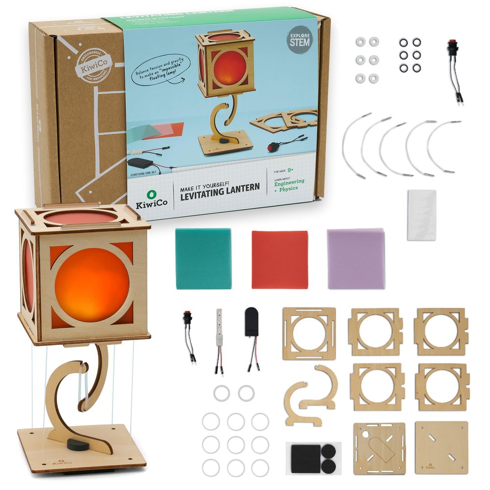 KiwiCo Levitating Lantern STEM Physics Science Gift & Building Kit for Kids Ages 9+