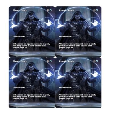 4x | Rhystic Study | Full Art | Foil or Non-Foil (Non Foil)