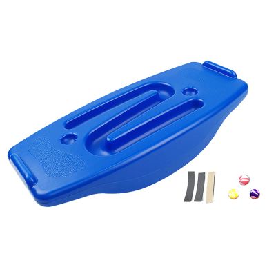 PHASFBJ Children Balance Board Sensory Integration Trainer, Kids Rocking Seesaw Plastic Balance Board with 3 Balls, Spinning Balance Board and Agility Trainer,Blue,2