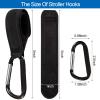 6 Pack Baby Stroller Hooks for Hanging Diaper Bags Pram Clips for Bags Multipurpose Hooks for Grocery Shopping Backpack Stroller Accessories Pram Buggy Clips Straps Hook view 3
