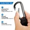 6 Pack Baby Stroller Hooks for Hanging Diaper Bags Pram Clips for Bags Multipurpose Hooks for Grocery Shopping Backpack Stroller Accessories Pram Buggy Clips Straps Hook view 4