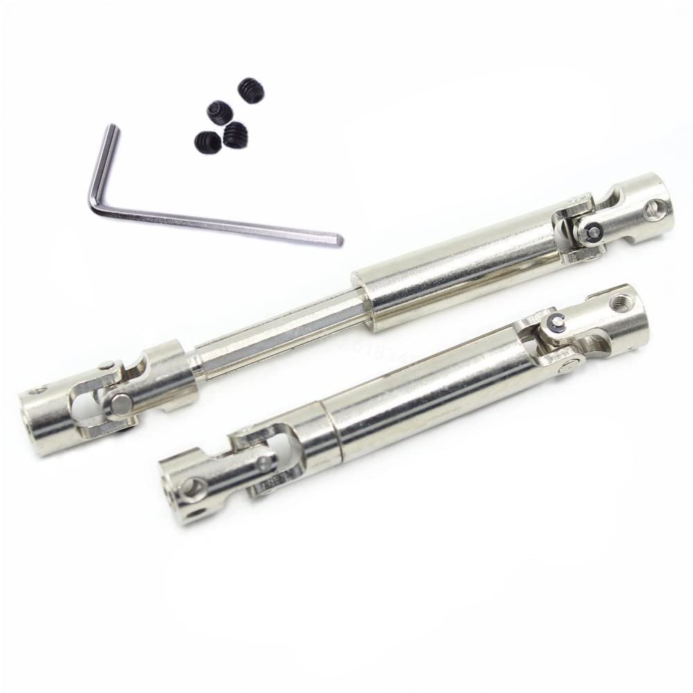 GatherTOOL 1Pc Universal Transmission Shaft High Hardness Telescopic Cardan Shaft Iron Driving Shaft for RC 1/10 Models SCX10 AXIAL Crawler (Color : 50-65mm 3-4)