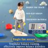 PHASFBJ Children Balance Board Sensory Integration Trainer, Kids Rocking Seesaw Plastic Balance Board with 3 Balls, Spinning Balance Board and Agility Trainer,Blue,1 view 2