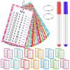 17 Pcs Multiplication Flashcards with Dry Erase Markers and Rings Math Educational Multiplication Flashcards Timetable Charts for 1st to 3rd Grades Fun Learning with Math Game view 1