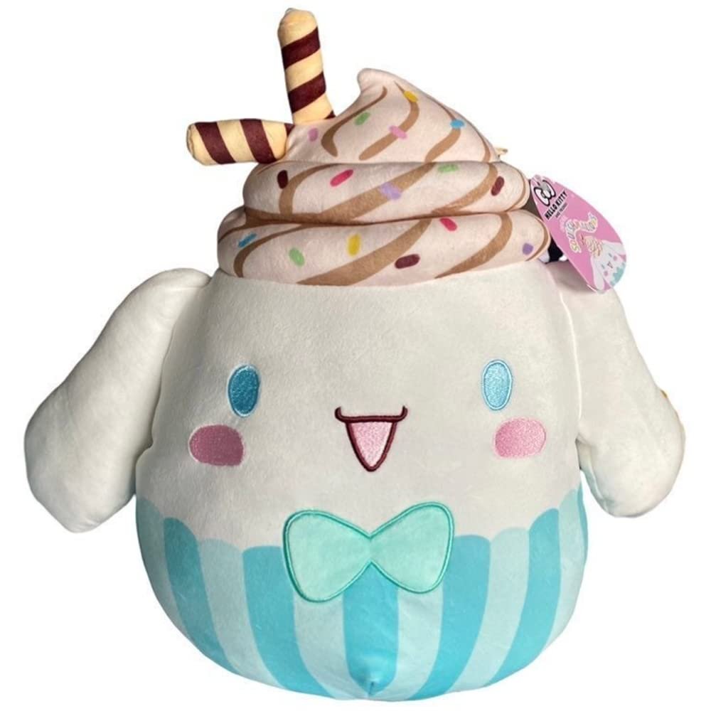 Squishmallows Official Kellytoy Sanrio Squad Squishy Stuffed Plush Toy Animal (Cinnamoroll (Ice Cream), 12 inch)