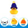 Chivao 12 Pcs Mini Rubber Ducks with Sunglasses/ Glasses and Hats/ Necklace, Cruise Rubber Ducks in Bulk Valentine Gift Small Bathtub Toy for Hiding Party Favor(Funny Style,Yellow) view 2