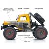 BEEZRC FMS RC Crwaler 1/24 Scale FCX24 Power Wagon RTR V2 4WD 2.4GHz 3CH Offroad RC Car Model Vehicle Hobby Grade Remote Control Car(Yellow) view 3
