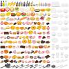 200pcs Miniature Landscape Food Drinks Bottle Mini Toys Doll House Kitchen Play Resin Dollhouse Accessories for Adults Teenagers Cooking Game Hamburger Ice Cream Cake Bread Tableware Party view 1
