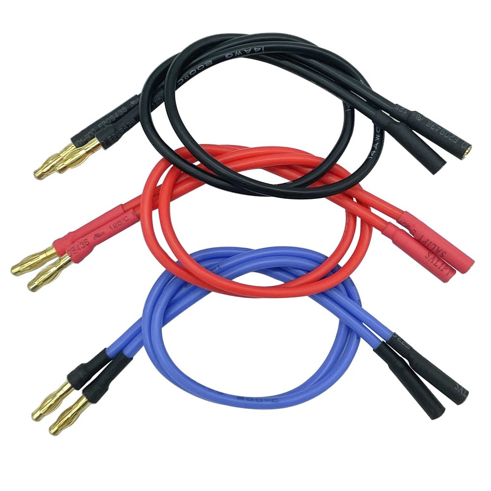 6PCS 4.0mm Banana Gold Bullet Connector Extension Cable for RC Brushless Motor ESC Extension Cable Wire RC Car Boat Parts