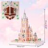 Geniteen Micro Mini Building Blocks Pink Church Model Building Set Famous Architecture Model Building Kit view 4