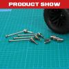 RCAWD Bigger Ball CVD Drive Shafts for 1/10 Slash 4X4 Upgrades, Hoss 4X4 VXL, Rustler 4X4, Stampede 4X4 Unassembled Kit & VXL, New Rotor Driveshafts, Parts for #9051X 9052X Silver view 4
