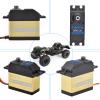 DMC150 20KG/0.09Sec High Speed RC Servo Motor, Titanium Gear Coreless Digital RC Servo for 1/8 RC Racing Car, Standard Digital Servo Motor for RC 600H Helicopter Airplane Boat view 4
