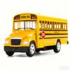 BDTCTK Diecast Yellow School Bus Toy Cars for Kids - 5 Inch Pull Back Car with Opening Doors and Rubber Tires view 1